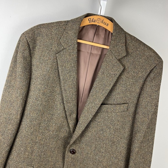 Brooks Brothers 1818 Madison Blazer Sport Coat Mens 46R Herringbone 100% Wool